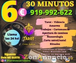 tarot videncia 30 min 6€